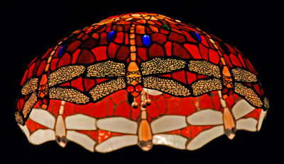 Colored-glass Lampshade, McNel's English Pub, Ilwaco, WA