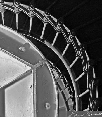 View of Underside of Circular Metal Stairs to Top of North Head Lighthouse