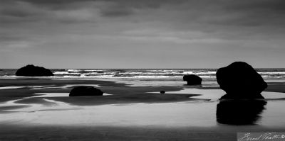 Rocks, Shadows and Water, near Cannon Beach