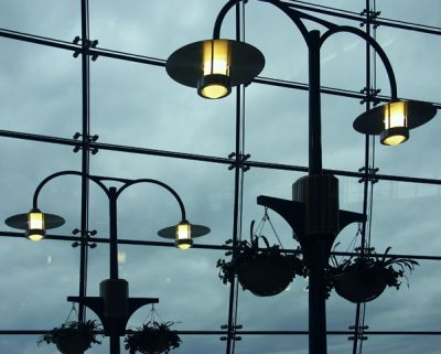 Airport Window and Lamps; Seattle, WA.