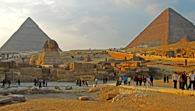 The Sphinx and Great Pyramids, Giza, Egypt