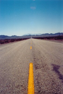 Route 66 near the Shoe Tree