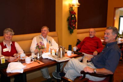 Linda, Arthur, Ed, & Byron after breakfast