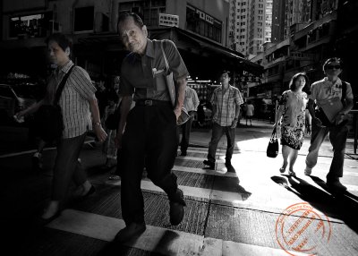 Pedestrians in HONG KONG