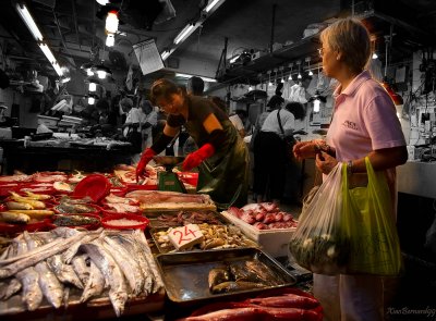 NORTH POINT Market .The old Lady.