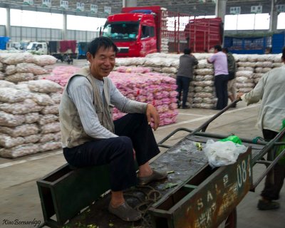 SHOUGUANG.One of the Smiling  Men of The Vegetable Hall 