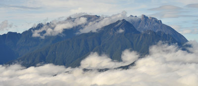 Mt. Kinabalu seen from Mt. Tambuyukon.