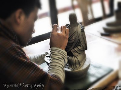 At the Arts and Crafts Center in Thimphu