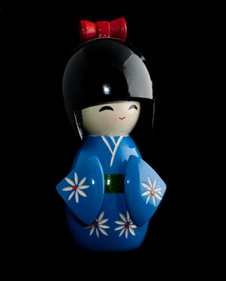 Blue Wooden doll