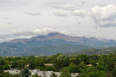 Pikes Peak from our room window