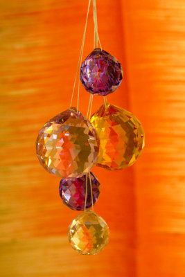 Glass Balls in Fabric Store