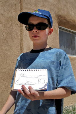 Nicholas with Church Drawing