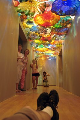 Audrey's Family , my feet, and Dale Chihuly Glass