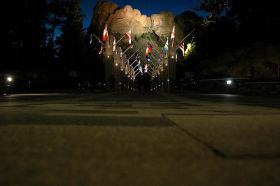 Mount Rushmore and the Avenue of Flags