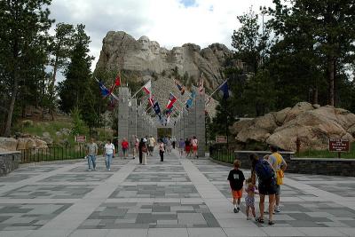 Mount Rushmore and the Avenue of Flags
