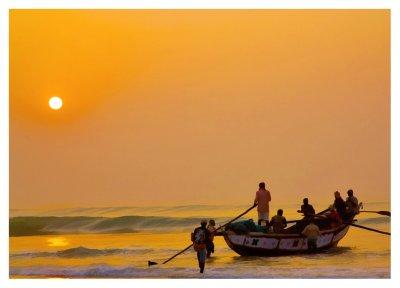 Fishermen at Puri India- Early Morning