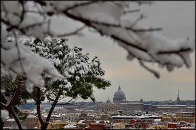 Rome under snow