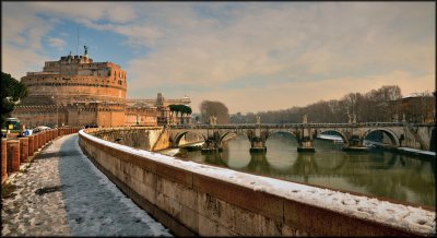 Rome under snow