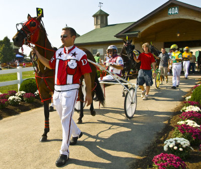 Jugette leaving the barn