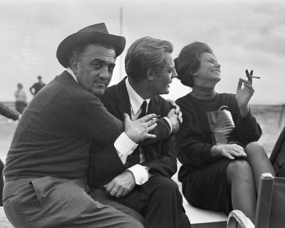Federico Fellini, Marcello Mastroianni e Sophia Loren