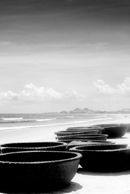 Coracles on the beach