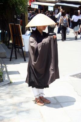 A monk in Kyoto, Japan