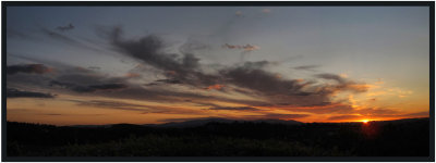 September sunset panorama