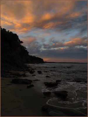 Sunset looking towards the east