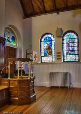 Pulpit and Stained Glass, St James Episcopal Church, Leesburg