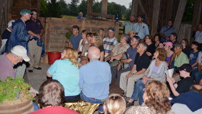 Childs Burden, MHAA President Addresses Attendees in Crednal Barn