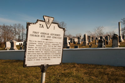 Roadside Sign, St James German Reformed Church and Cemetery