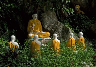 Buddha and disciples from a different angle