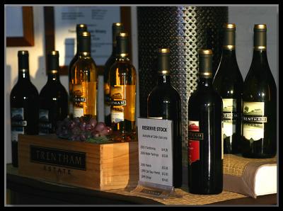 Wine bottles display