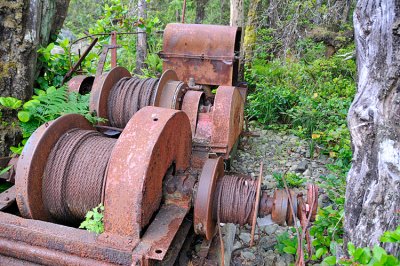 Old logging winch