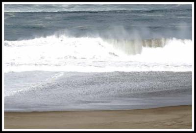 Breaking surf along the Oregon coast.