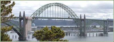 Yaquina Bay Bridge, Oregon coast.