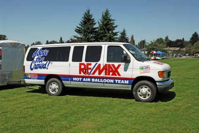 The Remax hot air balloon was on site.