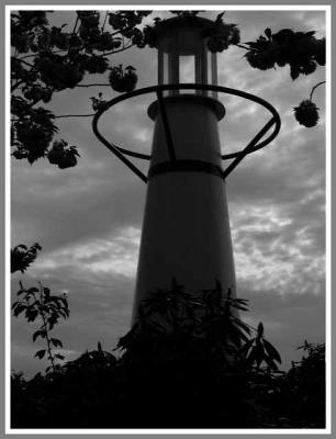 Lighthouse at Westminster Quay park.