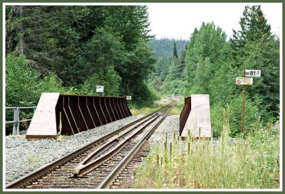 The bridge from trackside.