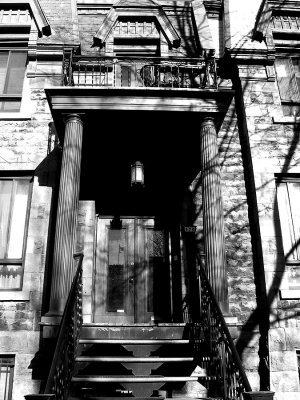 Porch in b&w