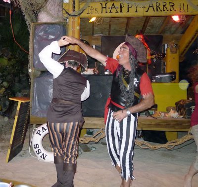 Happy Arrr!!!! Dunc'nDale at Michael Bean's Pirate Party  - Leverick Bay, Virgin Gorda