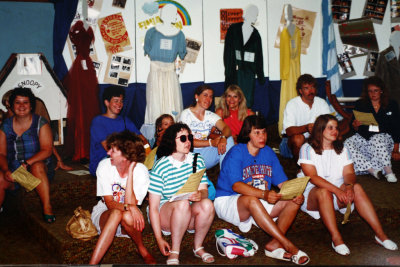 Kay Burns(Blue), Debbie Hurst (B/W top), Rick DeRuiter (White shirt), Freda Ballyns (to his left).Sue Dickout (front right)