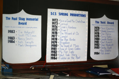The SCS Spring Productions,  The Paul Shay and Terri awards