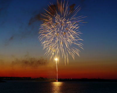 Fireworks & Sunset over Collingwood Harbour May 2012