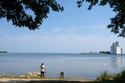 Erin and Scarlett on Collingwood Harbour - 2012