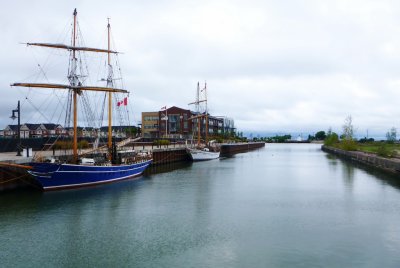 Collingwood Shipyards Side Launch Basin with Tall Ships - Aug 2012