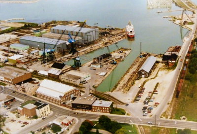 Aerial View of the Collingwood Shipyards - Archival image