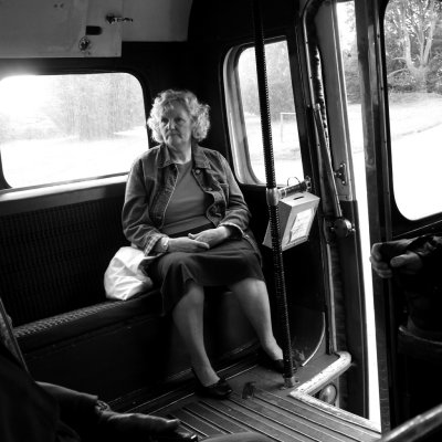 272:365 Woman on a bus in Wiltshire
