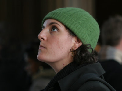 Girl with Green Bobble Hat