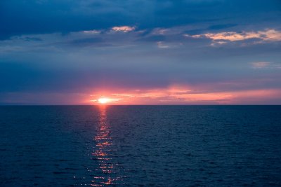 Sun setting on Lake Superior